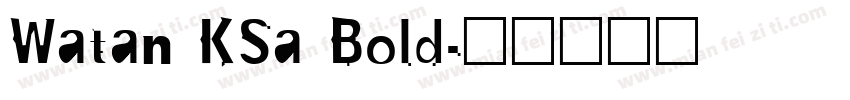 Watan KSa Bold字体转换